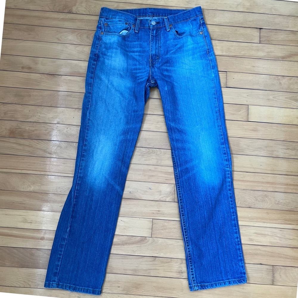Levis 514 Straight Fit Jeans Mens 32x32 Medium Wash Blue Denim Pants